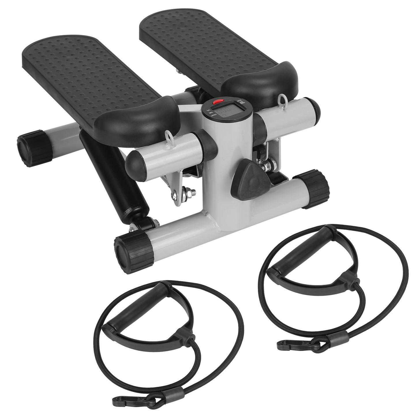 Stepper For Exercise Mini Fitness Stepper With 2 Resistance Bands LCD Monitor Max 330.7LBS