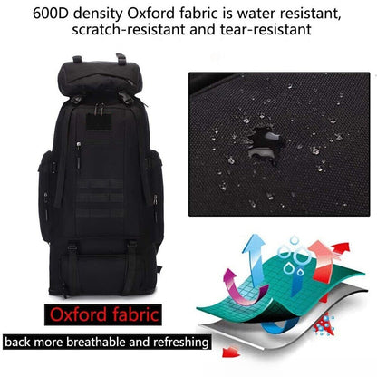 Lager Hiking Camping Backpack Extra Large Rucksack Mens Outdoor Luggage Bag100L