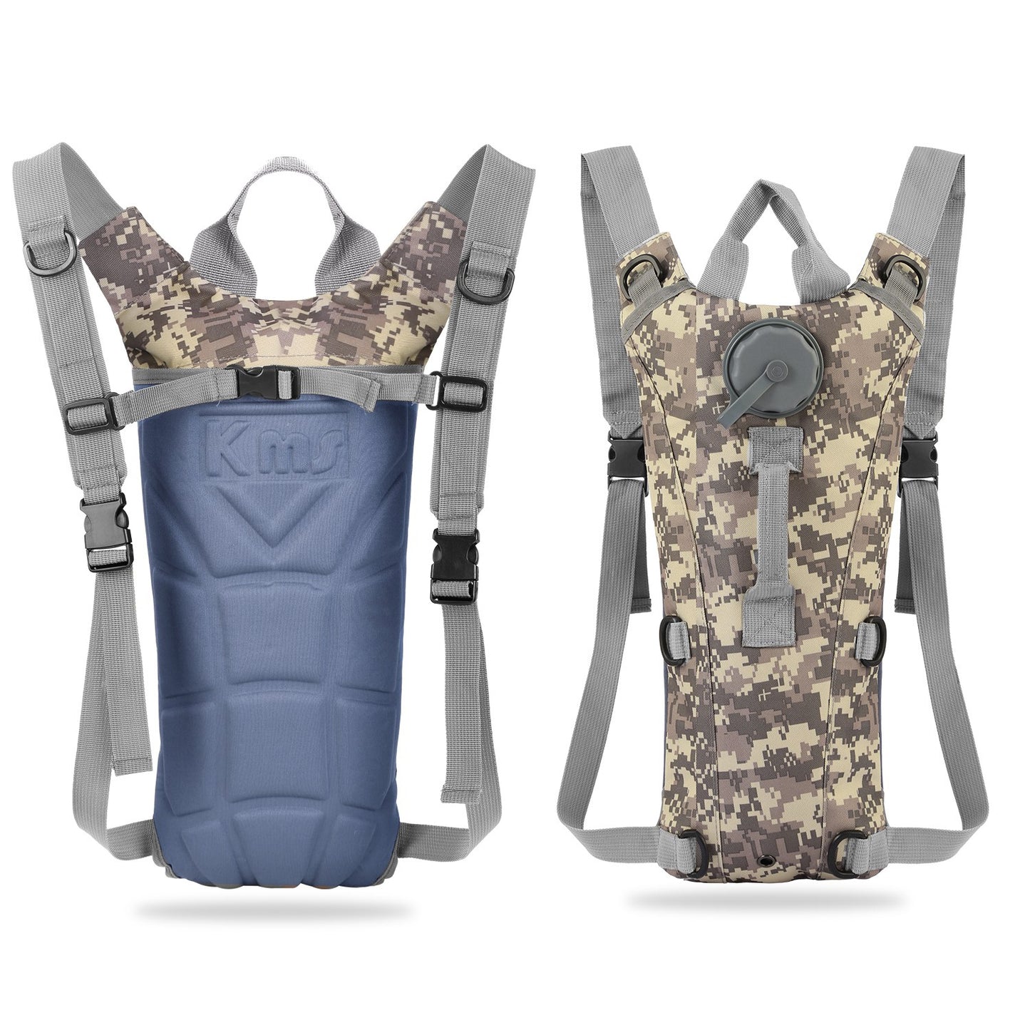 1Pc 3L Tactical Hydration Pack Water Bladder, Adjustable Water Drink Backpack