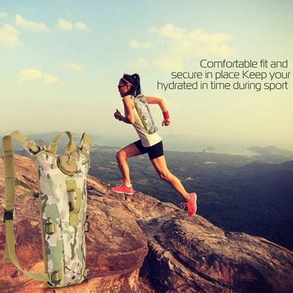 1Pc 3L Tactical Hydration Pack Water Bladder, Adjustable Water Drink Backpack