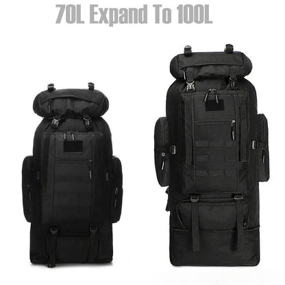Lager Hiking Camping Backpack Extra Large Rucksack Mens Outdoor Luggage Bag100L