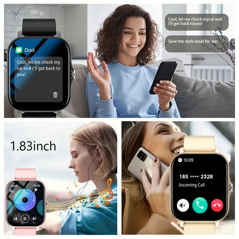 New Smartwatches, Featuring Message Alerts, Call Answering, Health Monitoring, Activity Tracking, Notification Reminders, And Fitness Functions.