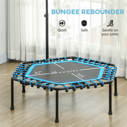 Trampoline for Adults, Quiet Bungee Rebounder with LED Lights