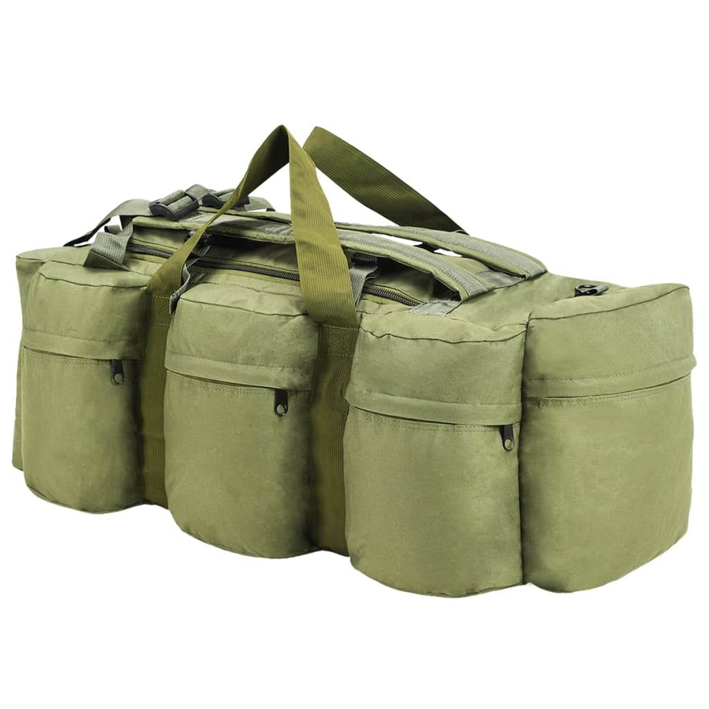 3-in-1 Duffel Bag Army Style 45 L Olive Green