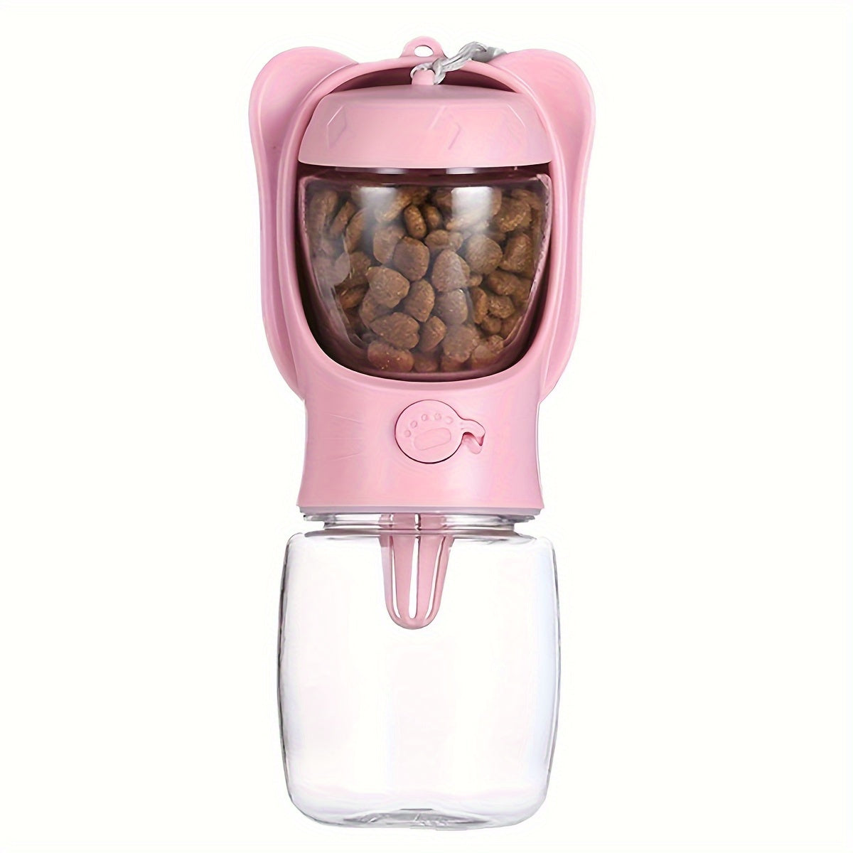 Pet Water Bottle With Food Container, Outdoor Portable Water Dispenser For Dog