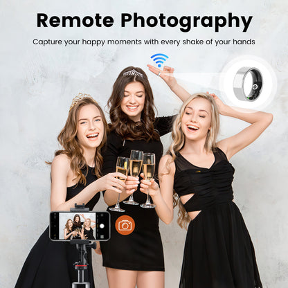 Smart Ring Health Tracker Fitness Sleep Stress HRV Tracker With Charging Case Magnetic Charging Cable For Women & Men Compatible With IOS & Android 7-Day Battery Life Size7 Size8 Size9 Size10