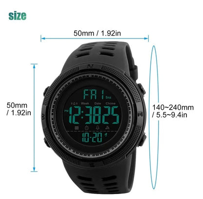 Waterproof Men's Digital Army Military Sport Quartz Analog Chrono Watch