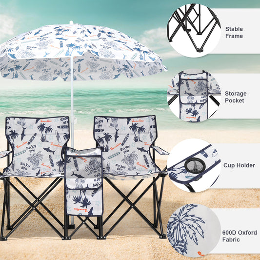 Coconut Tree Pattern, Fishing Chair With Parasol, Camping Chairs
