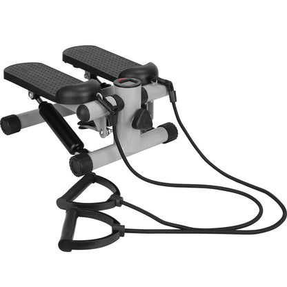 Stepper For Exercise Mini Fitness Stepper With 2 Resistance Bands LCD Monitor Max 330.7LBS