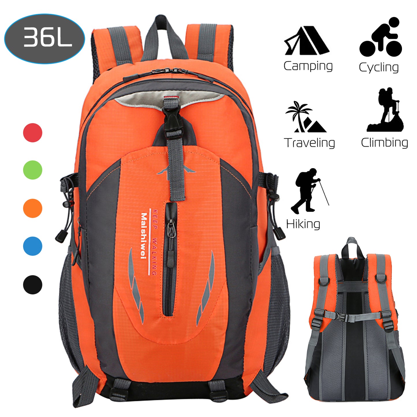 36L Outdoor Backpack Waterproof Travel pack