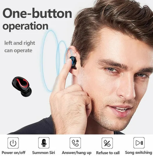 Wireless Earphones Mini Earbuds Stereo Headphones Bluetooth 5.1 Headset