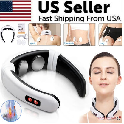 Electric Cervical Pulse Neck Massager Muscle Relax Massage Magnetic Therapy