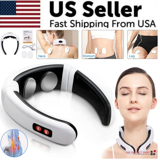 Electric Cervical Pulse Neck Massager Muscle Relax Massage Magnetic Therapy