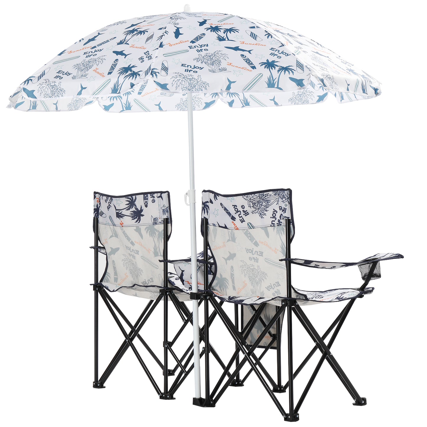 Coconut Tree Pattern, Fishing Chair With Parasol, Camping Chairs