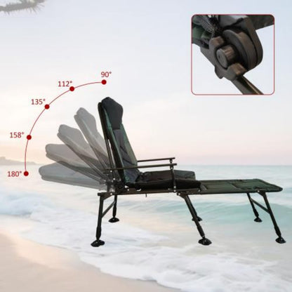 Camping Lounge Chair With Removable Footrest