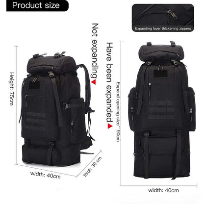 Lager Hiking Camping Backpack Extra Large Rucksack Mens Outdoor Luggage Bag100L
