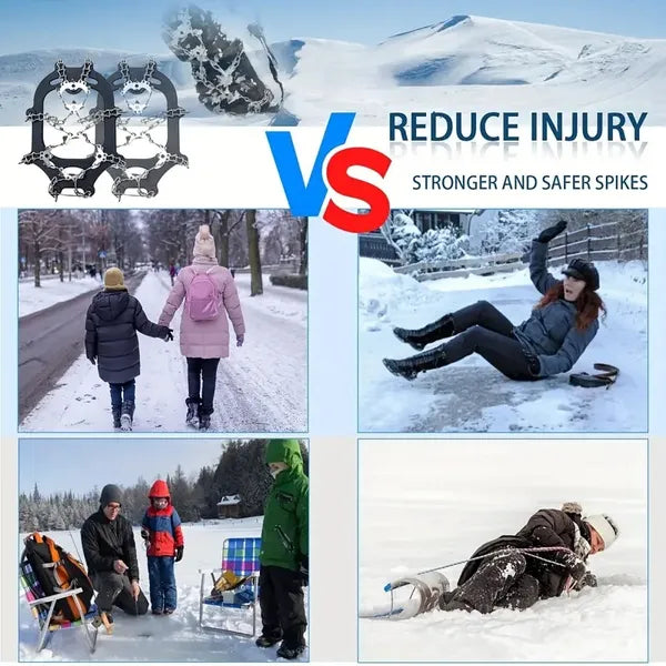 Universal Anti-slip Spikes For Ice Skates And Boots, With 19 Steel Spikes