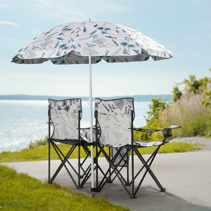 Coconut Tree Pattern, Fishing Chair With Parasol, Camping Chairs