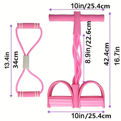 Multi-Function Tension Rope 6Tube Gym Fitness Foot Pedal Exerciser Pull Band