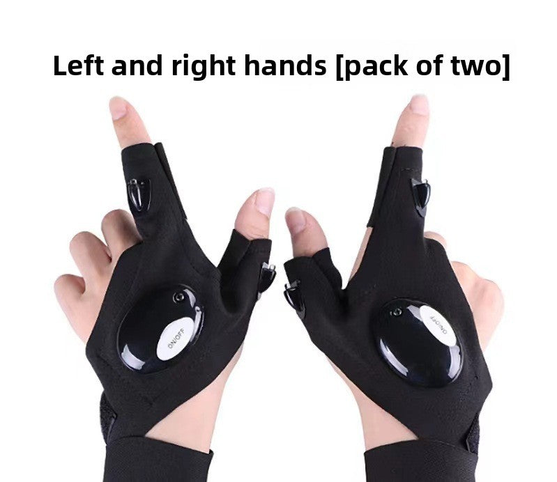 LED Illuminated Work Gloves with Finger Lights