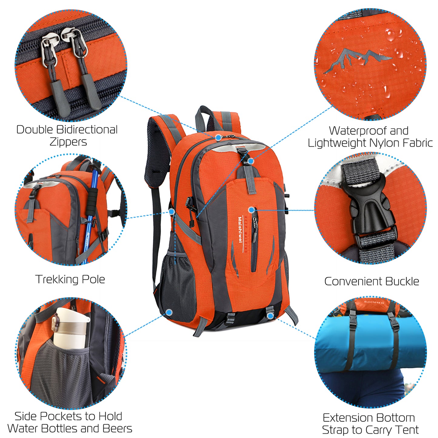 36L Outdoor Backpack Waterproof Travel pack