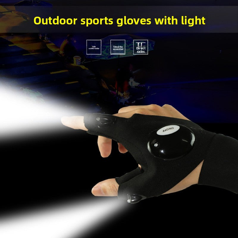 LED Illuminated Work Gloves with Finger Lights