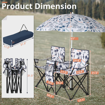 Coconut Tree Pattern, Fishing Chair With Parasol, Camping Chairs