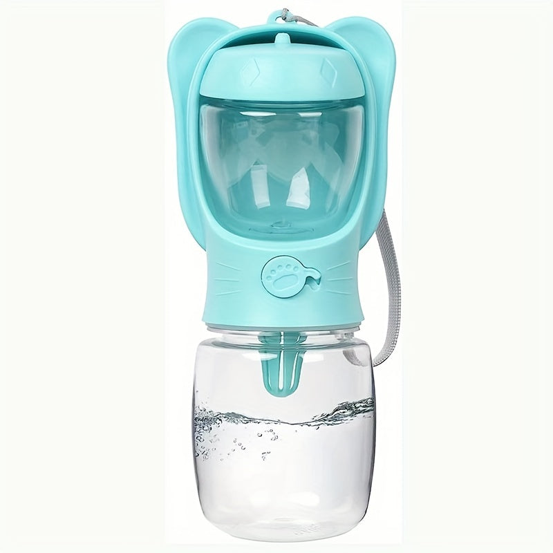 Pet Water Bottle With Food Container, Outdoor Portable Water Dispenser For Dog