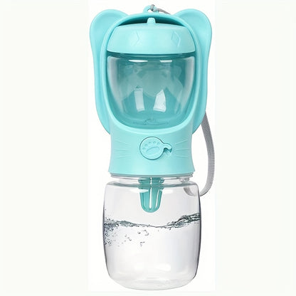 Pet Water Bottle With Food Container, Outdoor Portable Water Dispenser For Dog