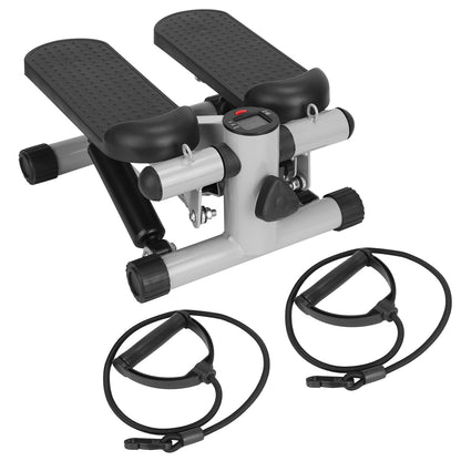 Stepper For Exercise Mini Fitness Stepper With 2 Resistance Bands LCD Monitor Max 330.7LBS