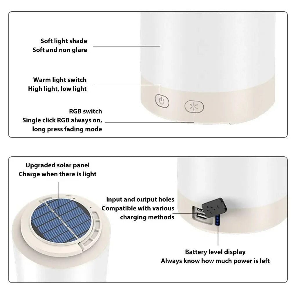 Detachable Solar Camping Light