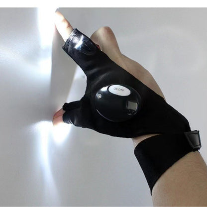 LED Illuminated Work Gloves with Finger Lights