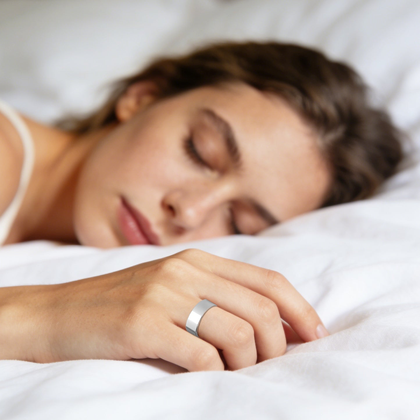 Smart Ring Health Tracker Fitness Sleep Stress HRV Tracker With Charging Case Magnetic Charging Cable For Women & Men Compatible With IOS & Android 7-Day Battery Life Size7 Size8 Size9 Size10